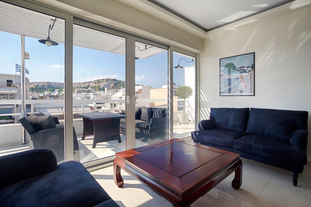 Unique 3-Bed, 3-Bath Apt With Acropolis Views Sg69 Atenas Exterior foto